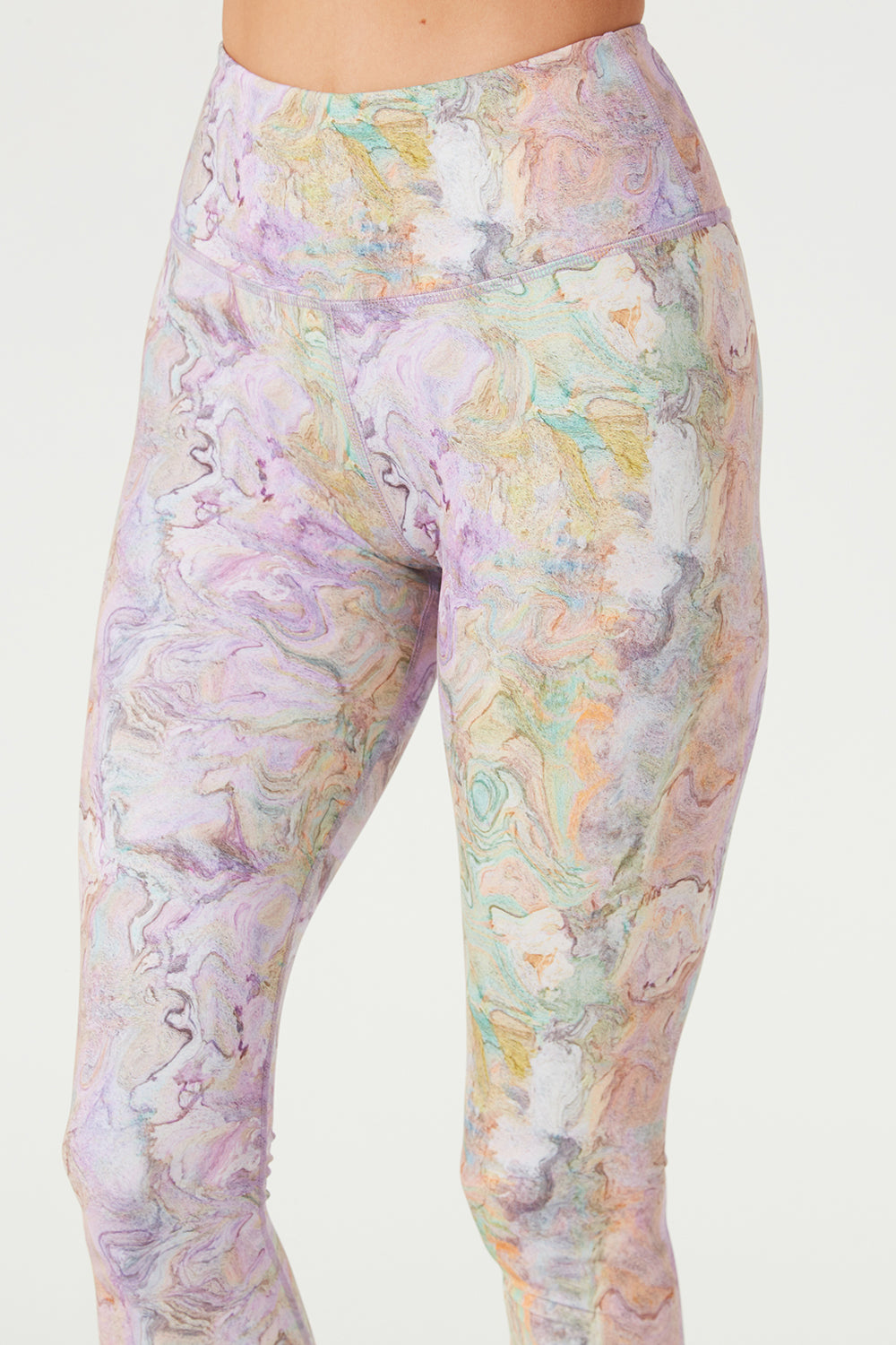 ALO yoga leggings pants marble swirl XS